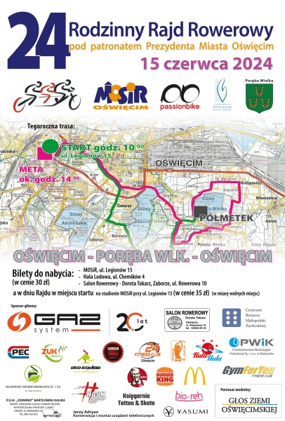 XXIV RODZINNY RAJD ROWEROWY- 15 CZERWCA 2024R. | 